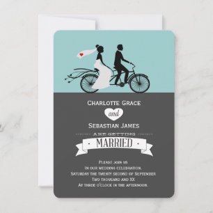 Invitation Mariage De Vélos Cute Tandem