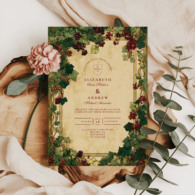 Invitation Mariage de verdure de lierre enchanté (Créateur téléchargé)