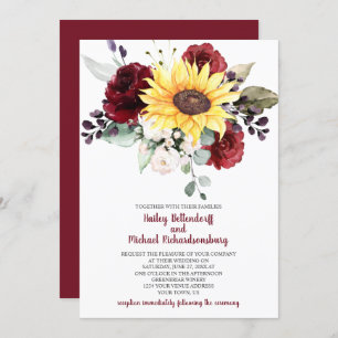 Invitation Mariage de verdure des Roses de la Bourgogne de Su