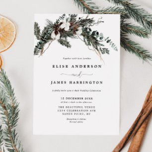Invitation Mariage de verdure d'hiver