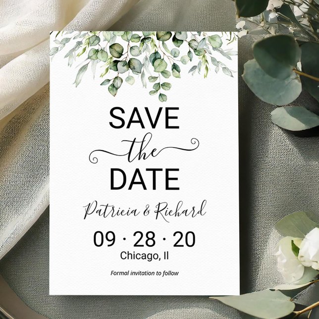 Invitation Mariage de verdure Enregistrez la date (Créateur téléchargé)