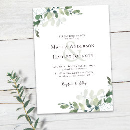 Invitation Mariage de verdure Eucalyptus