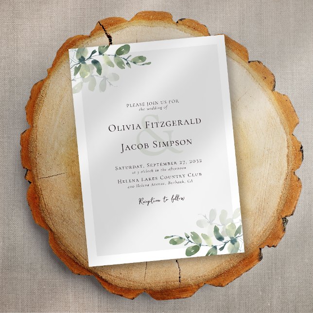 Invitation Mariage de verdure Eucalyptus (Créateur téléchargé)