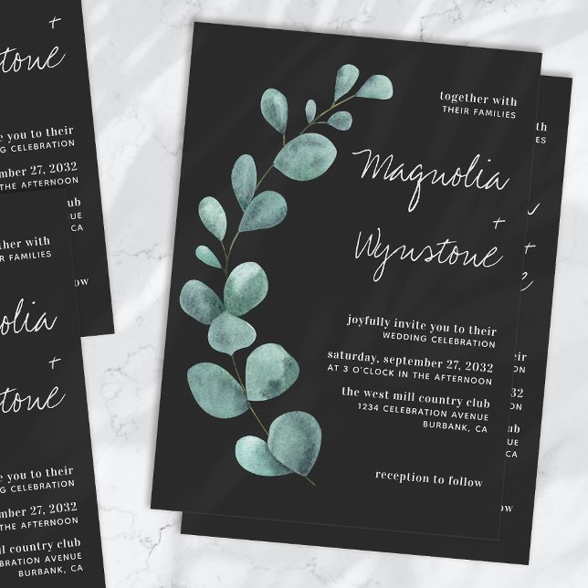 Invitation Mariage de verdure Eucalyptus (Créateur téléchargé)