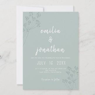 Invitation Mariage de verdure florale