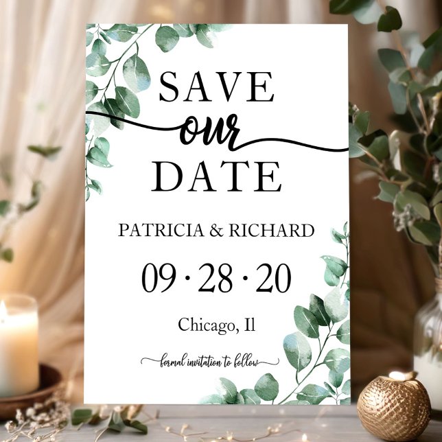 Invitation Mariage de verdure Sauvegarder la date (Créateur téléchargé)