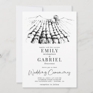 Invitation Mariage de vin moderne