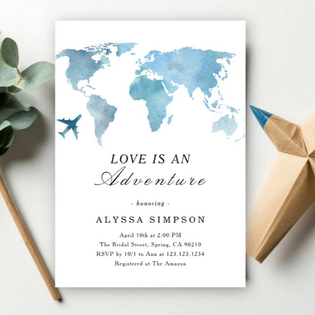 Invitation Mariage de Voyage L'Amour Est Une Aventure (Créateur téléchargé)