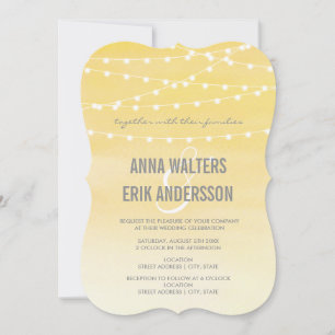 Invitation Mariage de voyants de chaîne d'aquarelle