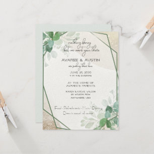 Invitation Mariage Décontracté Eucalyptus Frame
