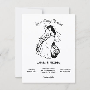 Invitation Mariage décontracté minimaliste