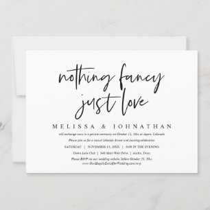 Invitation Mariage décontracté, rien de fantaisiste, juste l'