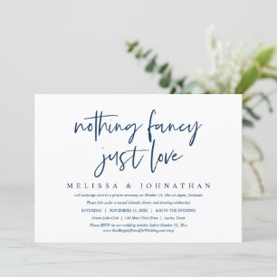 Invitation Mariage Décontracté, Rien de Fantaisiste, Juste l'