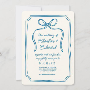 Invitation Mariage d'écriture manuscrite de dessin amusant de