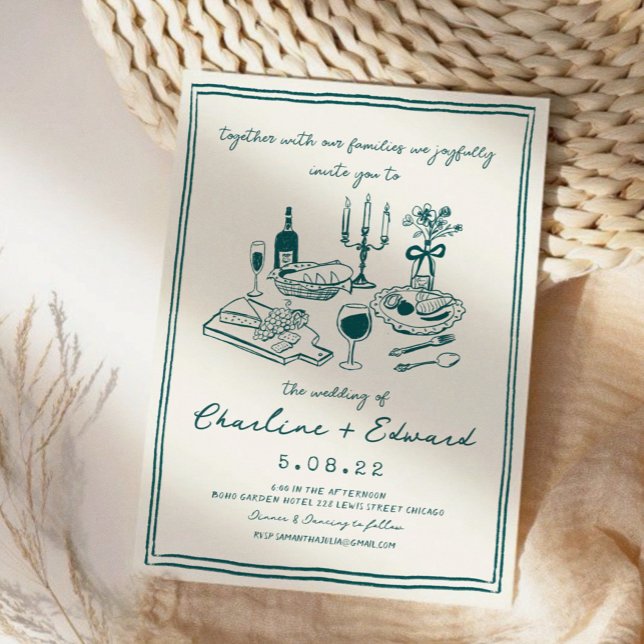 Invitation Mariage d'écriture manuscrite de dessin amusant de (Créateur téléchargé)