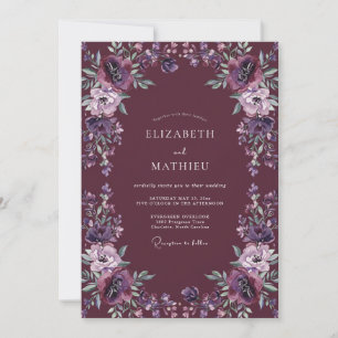 Invitation Mariage Deep Amethyst Dahlia