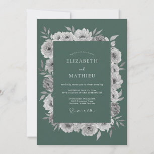 Invitation Mariage Deep Pine Rose