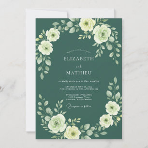 Invitation Mariage Deep Spruce Petal