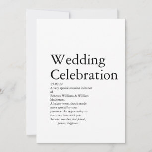 Invitation Mariage Définition