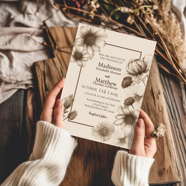 Invitation Mariage d'élégance d'automne (Créateur téléchargé)
