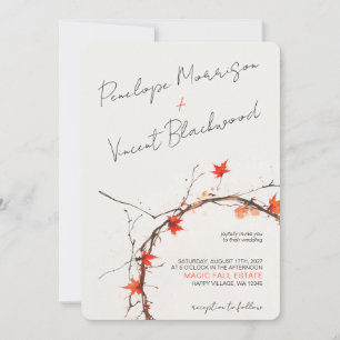 Invitation Mariage Délicat d'Automne