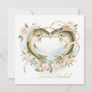 Invitation Mariage des amateurs de pêche du Texas Aquarelle