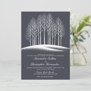 Invitation Mariage des arbres d'hiver