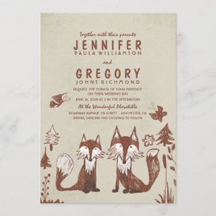 Invitation Mariage des bois de Foxes