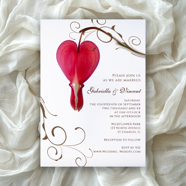Invitation Mariage des Coeurs rouges saignants (Créateur téléchargé)