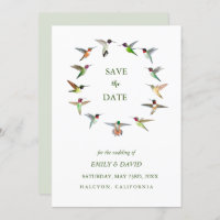 Mariage des colibris Sauvegarder la date Faire-par