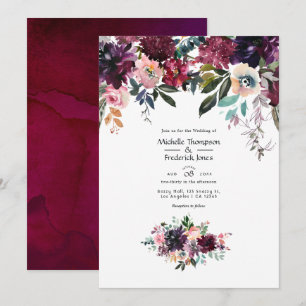 Invitation Mariage des couleurs du vin de Bordeaux