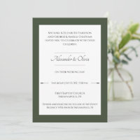 Mariage des flèches minimalistes | Vert olive