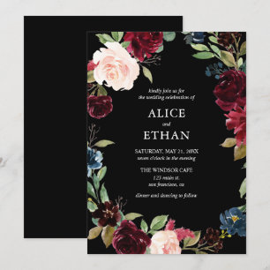 Invitation Mariage Des Fleurs Bleues De La Bourgogne Et De La