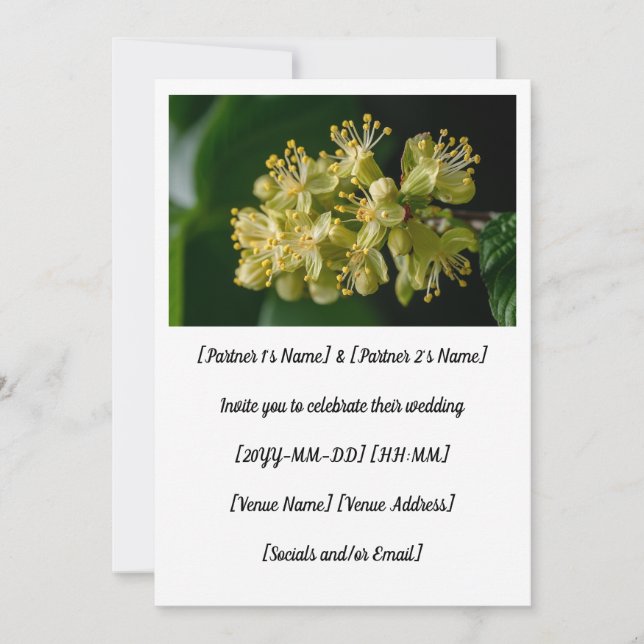 Invitation Mariage des fleurs de printemps (Devant)