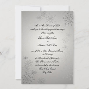 Invitation Mariage des flocons d'argent