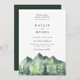 Invitation Mariage des forêts de bois
