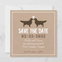 Mariage des Golden Retrievers Enregistrez la date