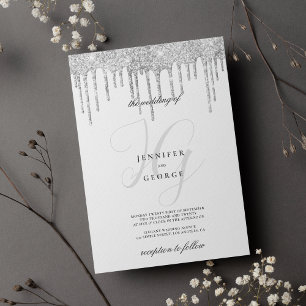 Invitation Mariage des initiales monogrammes de parties scint