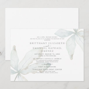 Invitation Mariage des parents de la mariée avec feuillage tr
