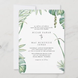Invitation Mariage des parents de la mariée sous les tropique