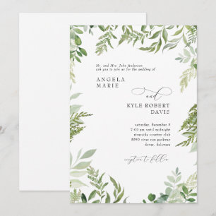 Invitation Mariage des parents d'eucalyptus à l'aquarelle mod