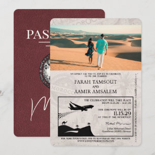 Invitation Mariage des passeports du Maroc de Bourgogne