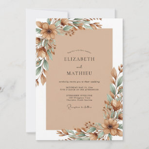 Invitation Mariage Désertique Terre Cuite