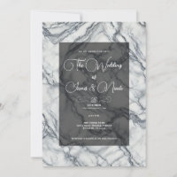 Mariage design en marbre gris et blanc