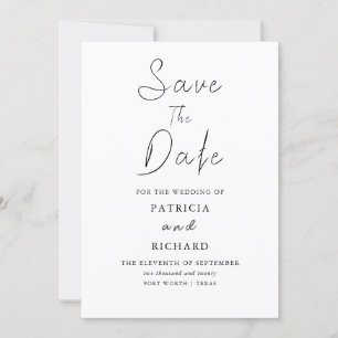 Invitation Mariage Design Moderne Enregistrer La Date Non Pho