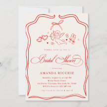 Mariage Dessiné à la Main Cherub Cupid Vintage Sho
