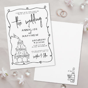 Invitation Mariage Dessiné avec Fantaisie