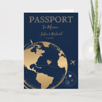 Mariage Destination Passport Gold Plan du monde