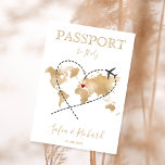 Invitation Mariage Destination Passport Gold World Map Invita<br><div class="desc">Carte du monde moderne et élégant Invitation Mariage Destination,  comme passeport</div>