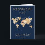 Invitation Mariage Destination Passport Gold World Map Invita<br><div class="desc">Carte du monde moderne et élégant Invitation Mariage Destination,  comme passeport</div>